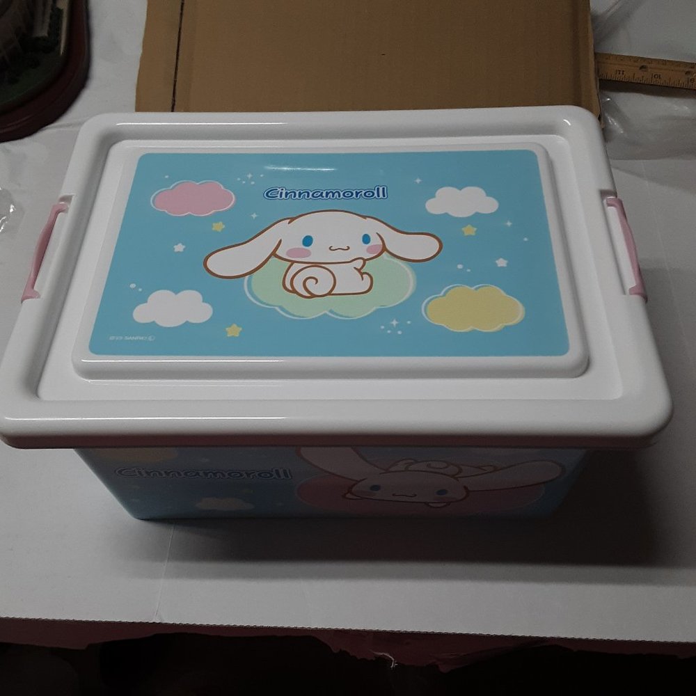 Cinnamoroll Large Plastic Storage Box Sanrio Japan Bento Make-up Case Kawaii